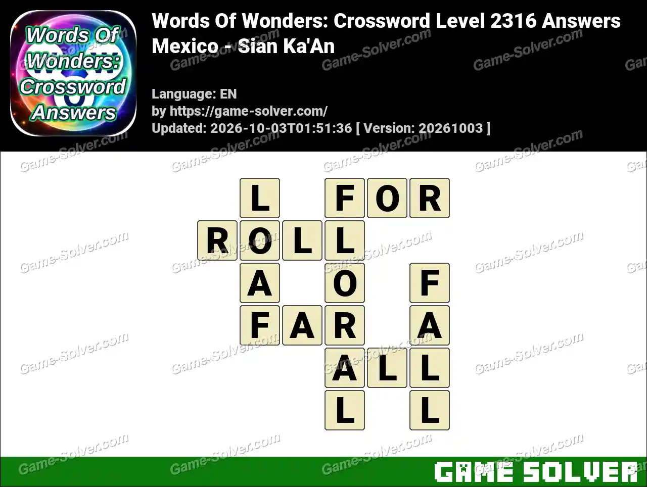 Words Of Wonders: Crossword Level 2316 Answers – Mexico – Sian Ka’An
